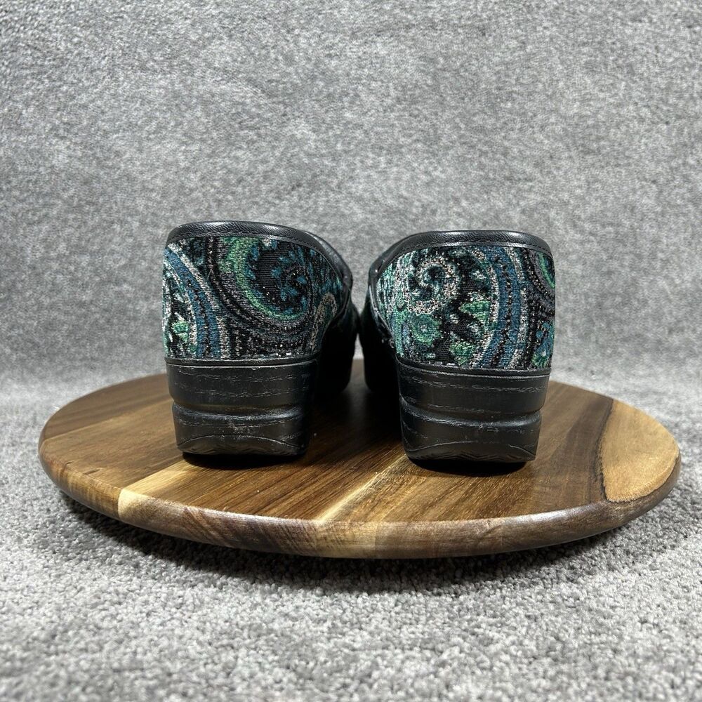 Dansko Vegan Women’s Size EU 39 US 8.5 Green Paisley Tapestry Slip On Clog Shoes - Picture 10 of 12